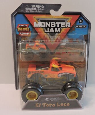 2024 MONSTER JAM MONSTER TRUCK - EL TORO LOCO 1:64 PLUS BONUS MINI EL TORO LOCO