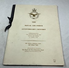 Royal Air Force anniversary concert 1959 Programme RAF Festival Hall Aircraft
