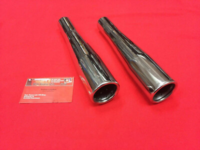 Endrohre Monza 230mm VW Käfer, Karmann TT Endrohr Rohre EDELSTAHL (1027)