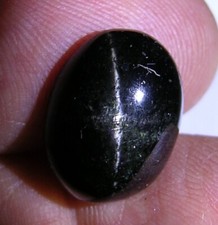 12.05ct Burma 100 Natural Black Star Diopside Cabochon Gemstone 2.40g 15.50m