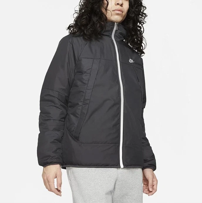 Men's Nike Black Therma-FIT Reversible Legacy Hooded Zip Winter Jacket Size 2XL