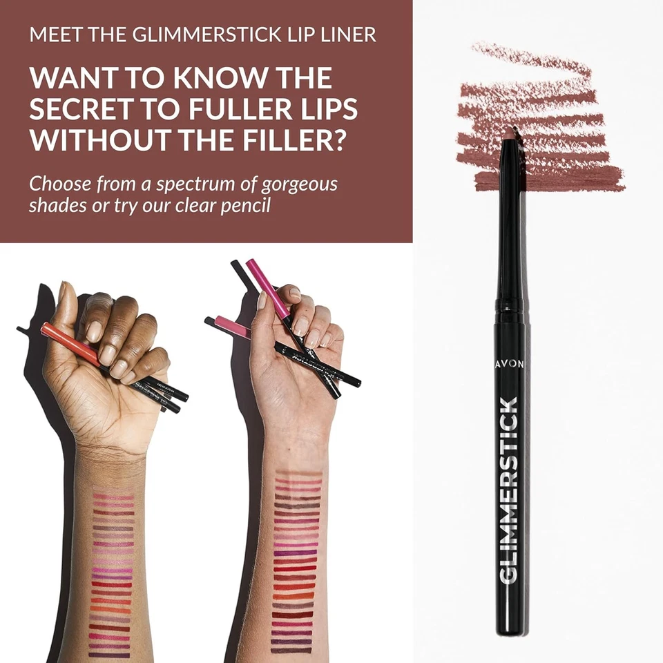 NEW Avon Glimmerstick Retractable Lip Liner Set of 4 | Choose from Various Color - Image 2 of 4