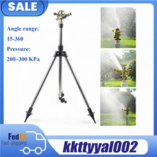Impact Sprinkler Tripod Base Large Area Water Sprinkler for Lawn Yard Garden US