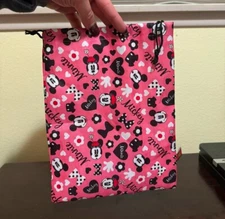 Disney Mickey Minnie Mouse Pink Cinch Bag Gift Bag 
