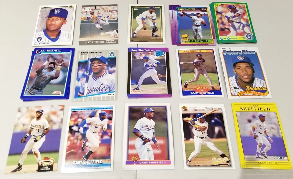 ENORME MLB 500 cartões de beisebol lote de time: Milwaukee Brewers HoFers RCs inserções de estrelas! - Imagem 3 de 4