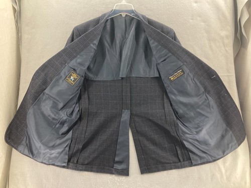 Hart Schaffner Marx Blazer Herren 44 R 100% Wolle USA Made Blau Schön - Bild 4 von 15