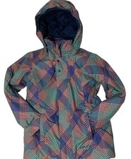 Burton DryRide Snowboard Coat JUNIORS Sz L 14/16 Hooded Multi Color Rare READ