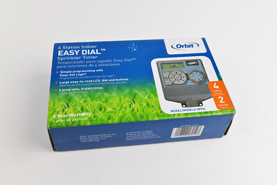 Brand New Orbit 4 Station Indoor Easy Dial Sprinkler Timer 28954