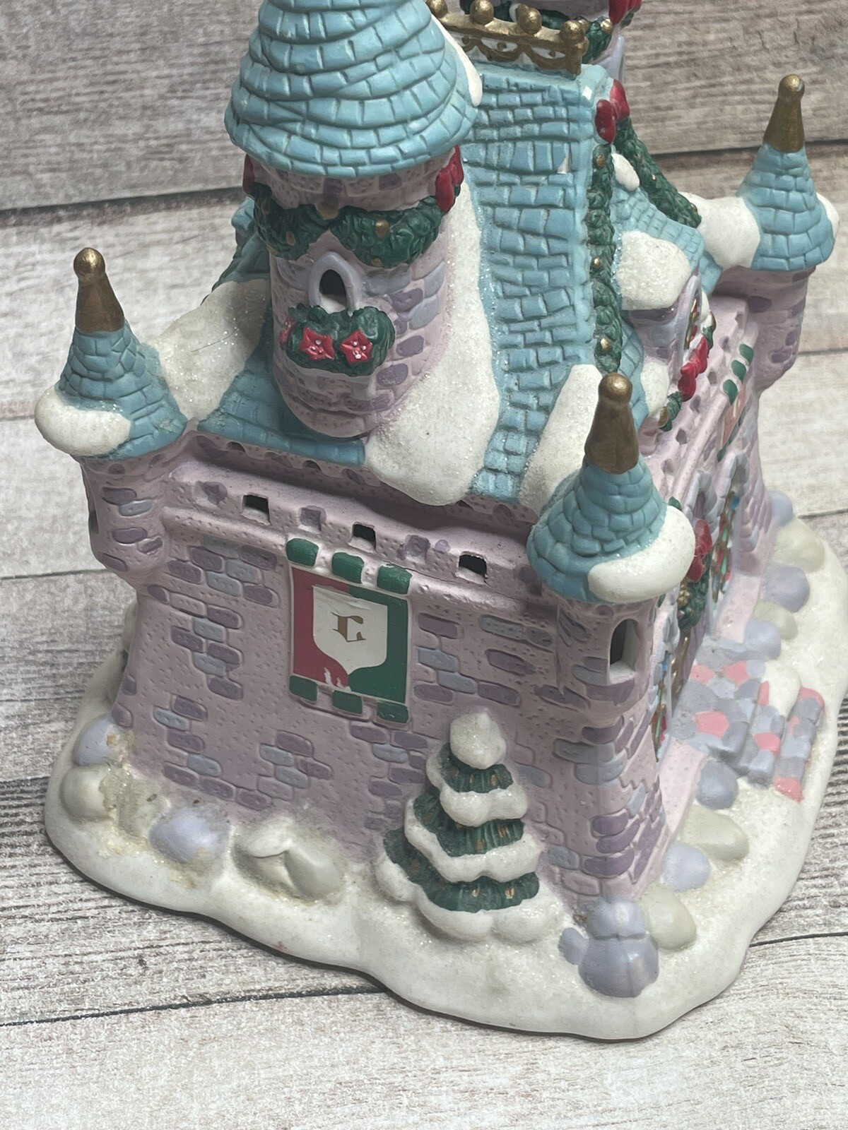 2004 Disney Ceramic Cinderella’s Castle Brass Key Christmas Village