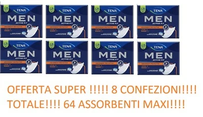 ¡TENA HOMBRE NIVEL 3 PIEZAS 8 SUPER OFERTA 8 PAQUETES!!! TOT 64 ABSORBENTES - Imagen 1 de 4