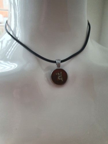 Silver Tone Koala mood change Pendant Black Rubber Cord Adjustable Necklace - Picture 12 of 24
