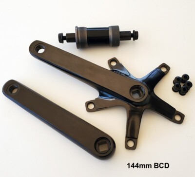 ピスト クランク 165mm 144 BCD Fixie-シングルスピード固定自転車クランク,統合アルミニウム
