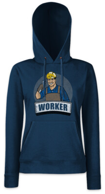 Worker III Damen Hoodie Kapuzenpullover Arbeiter Arbeiterklasse Handwerker