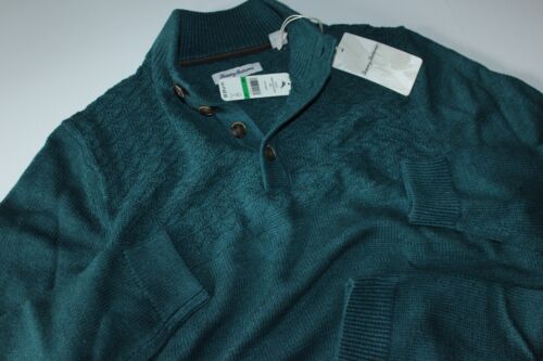 Tommy Bahama Sorento Playa Botón Simulado Suéter Pullover Azul Marinero Nuevo Grande L - Imagen 3 de 4