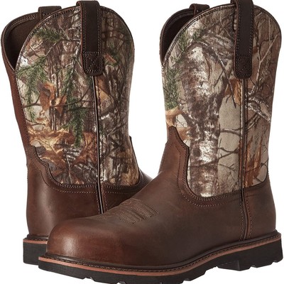 Neu Retro Mid-Calf Western Cowboystiefel Herren Schuhe Kunstleder Stiefel 6091#