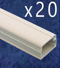 20 Pack - Raceway Conduit Cable Management Wire Wall Cover 3/4" x 1/2" x 6ft