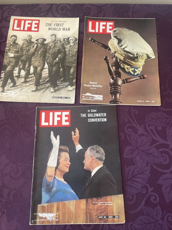 LOT OF 3 - LIFE Magazines from 1964 - March 13, April 17, July 24