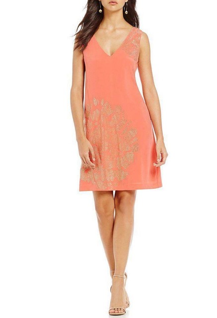 trina turk glitterati silk dress