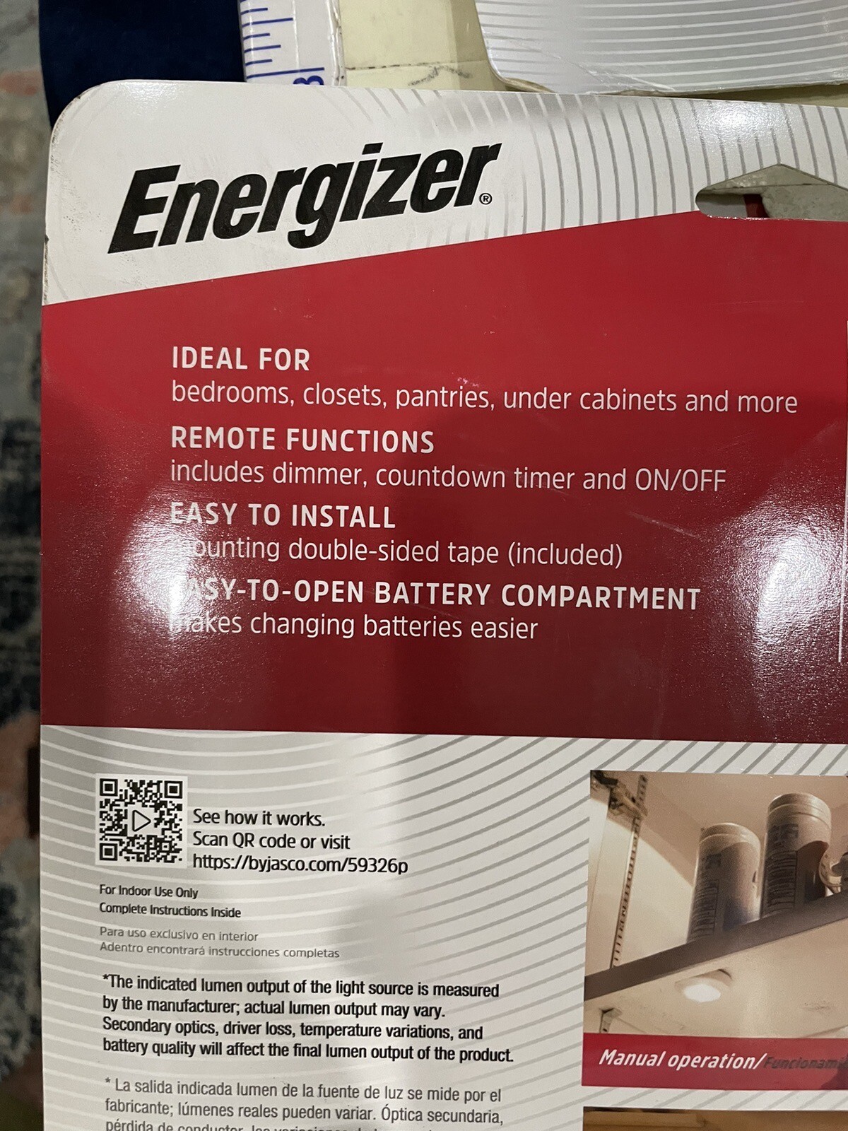 2X 6 PACK Energizer Remote Control LED Puck Lights 40 Lumens eBay