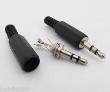 50pcs 3.5mm Stereo plug male DIY Audio Connector Plastic