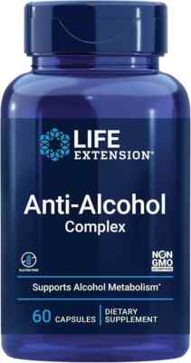 Life Extension Anti-Alkohol Komplex 60 Kapseln USA Produkt