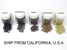 500 /1000 PCS SILICONE MICRO LINK RINGS LINED BEADS FOR HAIR EXTENSIONS 5 COLORS