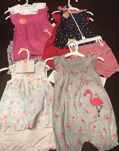 flamingo romper baby girl