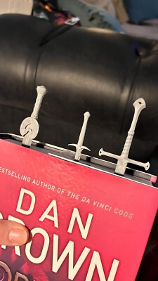 Lord of the Rings Sword Bookmarks Bundle, Anduril Sting Herugrim 3D Printed LOTR