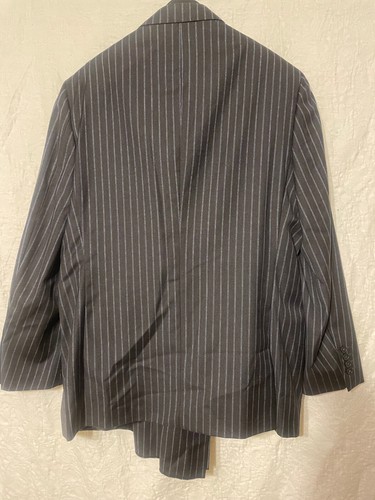 New Alfred Dunhill Blue and Gray pin stripe suit Size 44 - Picture 2 of 9