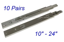 10 Pairs Soft Close Full Ext 100-lb Ball Bearing Drawer Slides 12" 14" 16" 24"
