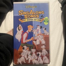 EXTREMELY RARE Disney’s Sing Along Songs - 101 Notes Of Fun - BLUE/RED VHS Tape