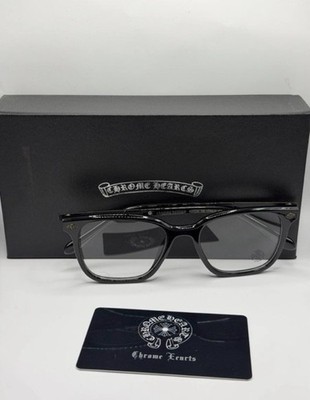 Chrome Hearts Designer Eyeglasses Black Solid Plastic Full Rim Frames