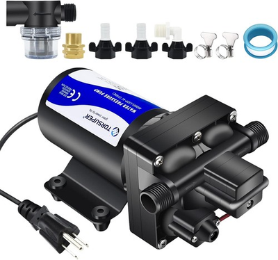 #ad Water Pressure Booster Pump 110V AC Water Diaphragm Pump 5.5GPM 75PSI with Pow $82.50