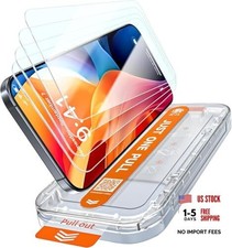 4-Pack HD Screen Protector for, Military Grade iPhone 16 Pro Max Clear