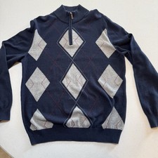 Club Room Mens Medium Sweater Quarter Zip Pima Cotton