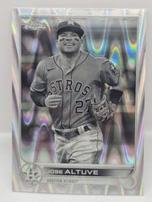 Jose Altuve 2022 Topps Chrome Black & White RayWave #6 Houston Astros H1