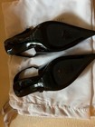 NEW JIMMY CHOO Amel Black Pointed Patent Slingback Pumps 6 36  ITALY — photo 8