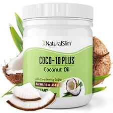 Coco10 Plus With Coq10 - Organic Coconut Oil For Cooking, Baking,
