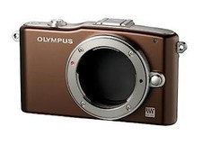 OLYMPUS PEN mini E-PM1 Mirrorless Camera Body Brown - Used
