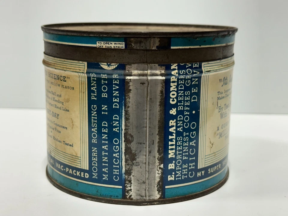 Vintage May-Day Advertising coffee tin can 1lb empty collectible Chicago Denver - Image 4 of 4