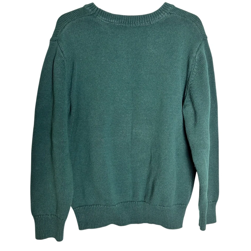 Gymboree Boys Green Deer Fair Isle Knit Sweater Size S 5-6 Long Sleeve - Image 3 of 4