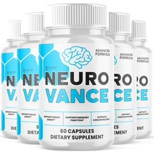 (5 Pack) Neuro Vance Nootropic Formula Brain Supplement NeuroVance 300 Capsules