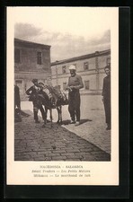 Ansichtskarte Salonica, The milkman with his ...