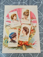 RARE 1888 ALLEN GINTER tobacco N27 WORLD BEAUTIES album page inc Marie Chester