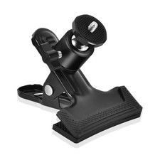 1 Pack Tripod Camera Mount Clip with 360 Swivel Mini Ballhead, Black