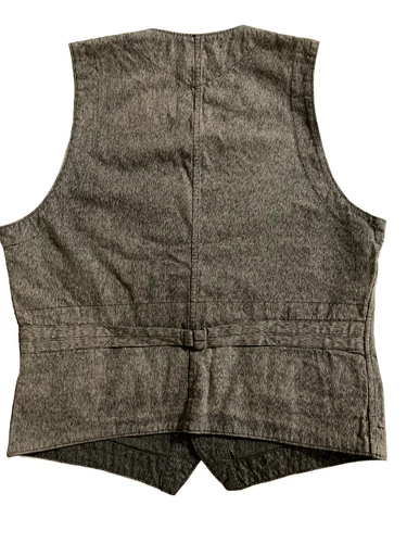 RRL Double RL Ralph Lauren Men's Gray Textured Cotton Vest Size M image 2