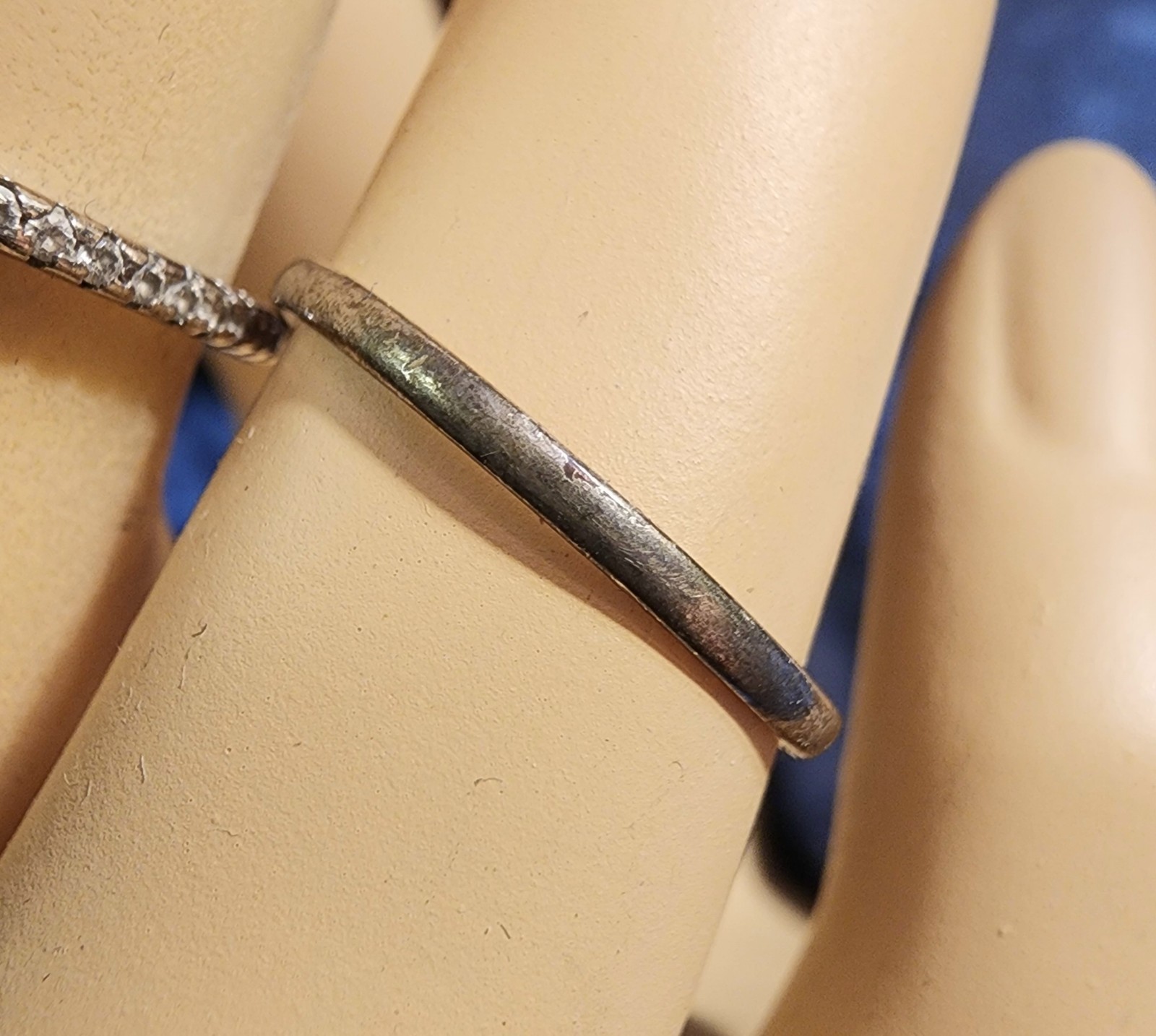 Vintage 925 Sterling Silver Thin Stackable Eterni… - image 6