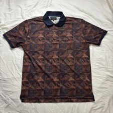 Beams Plus Pique Printed Polo Shirt Size Large Japan
