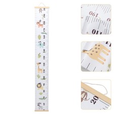 Children Growth Chart Height Measurement Ruler Hanging Wooden Canvas Decoration