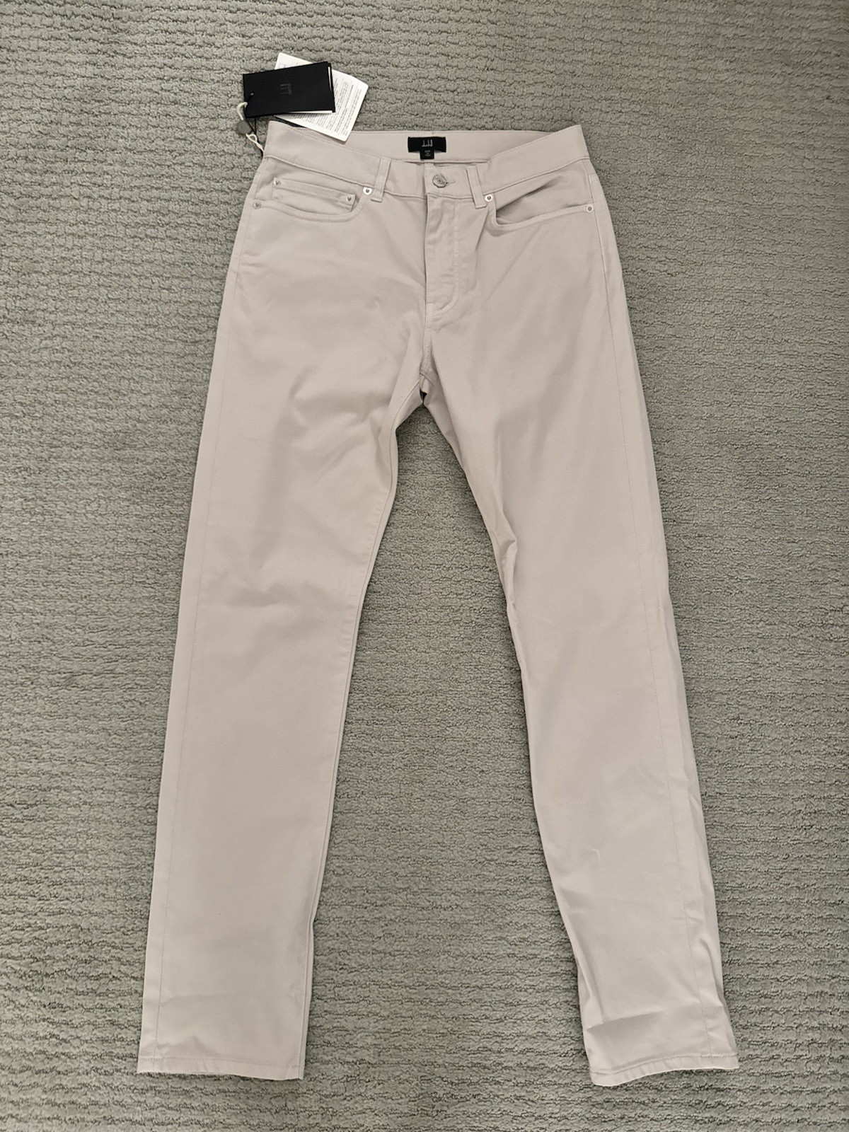 NWT Dunhill Men’s Italian Trouser Chino Pants in Stone, Light Grey - 30R